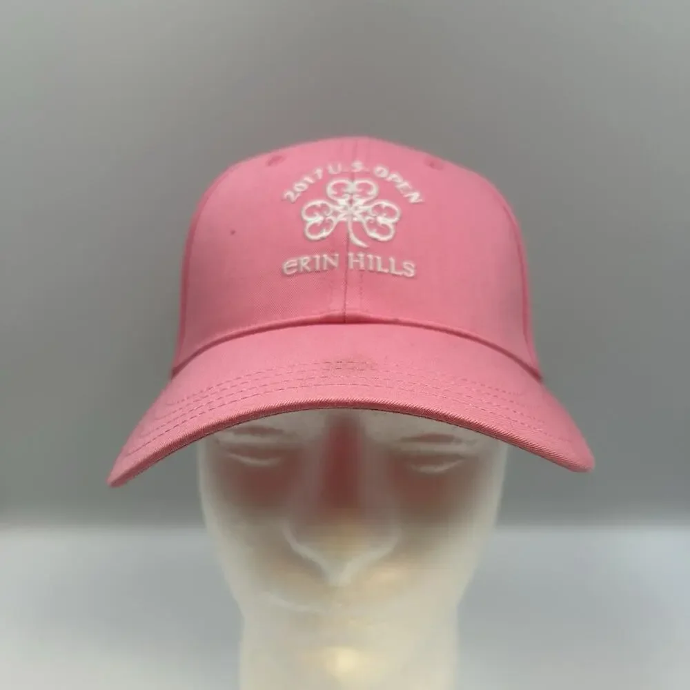 US Open 2017 Erin Hills USGA Member Pink Golf Hat Cap Adjustable Strap Casual